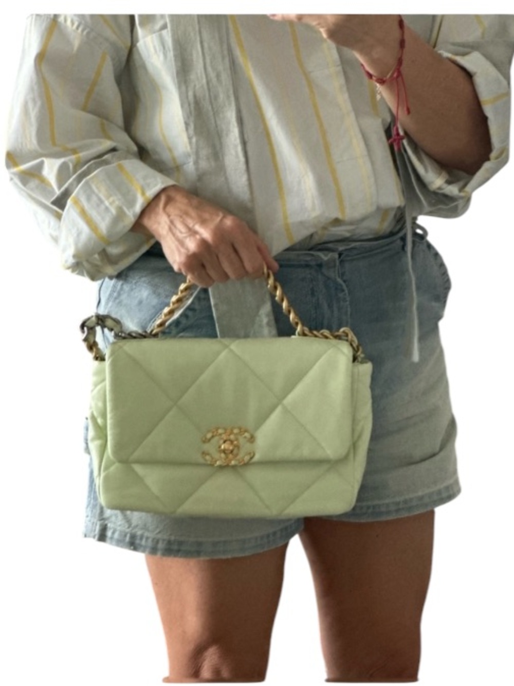 Chanel 19 bag mint green Full Set from 2022 - Picture 5 of 14